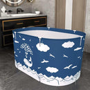 BESTHLS Foldable Bathtub Portable Soaking Bath Tub,Eco-Friendly Bathing Tub for Shower Stall (Large, Blue Whale) by TinyTreasures Baby Boutique