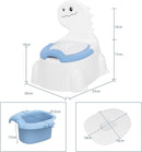 Potty Seat Baby Training Chair Boys Girls Toddler Dinosaur Comfortable children 1-5 years old Baby toilet Animal seat with lid back potty trainer (indigo) by TinyTreasures Baby Boutique