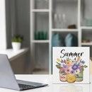 Summer Decor Farmhouse Summer Decorations Hello Sunshine Wooden Sign Rustic Home Decor 5 x 5 Inches by CozyNest Decor