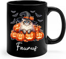 Personalized Ragdoll with Pumpkins Mug Gift for Halloween, Customized Name Ragdoll Witch Hat Coffee Cup, Unique Cat Breeds Ceramic Mug, Cat Dad Mom Halloween Cup, Black Tea Cups 11oz 15oz by TinyTreasures Baby Boutique