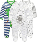 Kiddiezoom Baby and Toddler Boys'Snug Fit Footed One-Piece Romper Jumpsuit Cotton Cotton Footed Outfit by TinyTreasures Baby Boutique