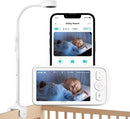 NETVUE Upgraded Baby Camera Monitor Video - 5000mAh Baby Monitor with Camera and Audio, 5" Display, 4 in 1 Bracket Meets The Needs in All Scenarios, Smart Phone App, Cry Detection by TinyTreasures Baby Boutique