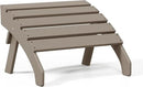 WestinTrends Dylan Outdoor Patio HDPE Adirondack Ottoman Footrest, Weathered Wood by CozyNest Decor