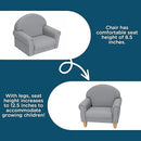 Children's Factory As We Grow Toddler Chair, Flexible Seating for Daycare or Preschool, Kids Reading Couch, Playroom Furniture, Gray by CozyNest Decor
