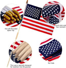 12 Pcs 12x18 Inch American Flags on Stick, American Flags for Outside, USA Stick Flag with Handheld and Grounded Multi-Purpose Flagpole, Memorial Day Decorations, 4th of July, Veterans Day, Patriotic Decorations by GreenHaven Gardens