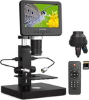 JL246PS 3 Lens 7'' HDMI Digital Microscope 4000X, Biological Microscope for Adults Kids with Prepared Slides, UHD 2160P Video, Full Coin Microscope for Error Coins, Windows Compatible, 32GB by TinyTreasures Baby Boutique