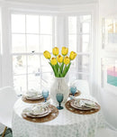 Artificial Tulips Flowers – 24" Long Stem Faux Tulips, 7PCS Real Touch Fake Yellow Tulip for Vase, Farmhouse, Kitchen, Spring & Wedding Home Decor by CozyNest Decor