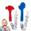 Fu Store Soft Silicone Teething Toys for Toddlers Infant Tools Shape Baby Teethers Relief Soothe Babies Gums Set (2 Pack Hammer Set) by TinyTreasures Baby Boutique