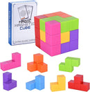 WorWoder Kids Magnetic Building Blocks Magic Magnetic 3D Puzzle Cubes, Set of 7 Multi Shapes Magnetic Blocks with 54 Guide Cards, Intelligence Developing and Stress Relief Fidget Toys for Kids(Pink) by TinyTreasures Baby Boutique