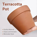 INGOFIN Terracotta Pot with Saucer - 10 Inch Ceramic Clay Pot for Plants with Drainage Hole, Large Terra Cotta Flower Planter with Tray for Indoor Outdoor Plants by CozyNest Decor