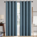MIULEE 2 Panels Blackout Curtains Polyester Texture Opaque Curtains for Bedroom 100% Blackout Thermal Insulated Dusty Blue Curtains 90 Inches Long for Living Room by TinyTreasures Baby Boutique