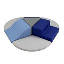 Factory Direct Partners 13800-NVPB SoftScape Toddler Playtime Junction 360 Climber Plus Side Pads, Indoor Active Play Structure for Toddlers, Kids; Safe Soft Foam (7-Pc)- Navy/Powder Blue by TinyTreasures Baby Boutique