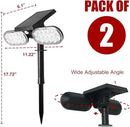 Luwint 2 Packs Outdoor Solar Lights Landscape Wall Spotlights Adjustable Angle Auto Motion Lights Waterproof with Motion Sensor Security Wall Lights for Garden Yard Driveway Porch by GreenHaven Gardens