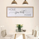 Home Sweet Home Sign Wall Decor 40"x15" Above Bed Living Room Large Wooden Framed Family Plaques Art (Wood) by CozyNest Decor