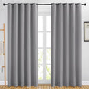 NICETOWN Room Darkening Silver Grey Curtains for Living Room - Solid Thermal Insulated Sound Reducing Grommet Curtains Drapes for Bedroom/Patio (2 Panels, W66 x L84) by TinyTreasures Baby Boutique