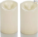 CANDLE CHOICE Waterproof Outdoor Battery Operated Flameless Candles with Timer Flickering Plastic Resin Electric LED Pillar Lights for Lantern Patio Garden Wedding Party Decorations 3x5 Inches 2 Pack by GreenHaven Gardens