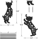 Metal Dog Garden Decor for Outside,Set of 2 Silhouette Yorkie Garden Stakes Decoratvie,Dog Garden Statues by GreenHaven Gardens