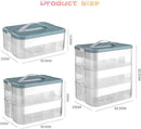 Toys Organizer Storage Case for Lego Box Kids Toy Stackable Building Blocks with Lids Bins Adjustable Lego Storage Containers Plastic Toy Box 3 Layer (Green) by CozyNest Decor