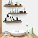 Giftgarden 16 Inch Floating Shelves for Wall Set of 3, Rustic Wall Mounted Picture Ledge Wooden Wall Shelf for Living Room Bedroom Kitchen Bathroom, 3 Different Sizes by CozyNest Decor
