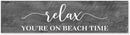 Generic Funny Wood Sign Relax You're On Beach Time Rustic Wooden Hanging Sign Home Farmhouse Kitchen Wall Decoration 16 x 6 Inch by CozyNest Decor