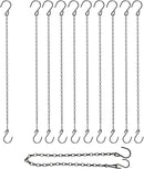 15 Pack BLK Storagehook Black Hanging Chains with Hooks, 21" Chain for Hanging Planter, Bird Feeders, Baskets Billboards Lanterns Wind Chimes Ornaments by GreenHaven Gardens
