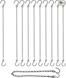 10 Pack 21 Inch Black Hanging Chains with hooks, Grow Lights Chain adjusable, Hanging chains for bird feeders, Plant hanger indoor, Hanging Planter, Christmas wreath, Pendant light, Wind Chime by GreenHaven Gardens