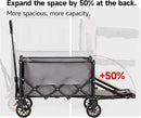 Collapsible Wagon Cart with Wheels Foldable,Folding Beach Wagons Carts Foldable for Grocery Shopping Camping Garden Fishing Sports by GreenHaven Gardens