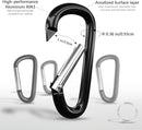 sprookber 4" & 5" Extra Large Aluminum Carabiner D Ring, Caribeener Clips, Spring Snap Hook for Keychain Clip, Set of 4 by TinyTreasures Baby Boutique