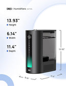 Dreo 6L Humidifiers for Bedroom, Smart Warm & Cool Mist for Large Room, 60Hr Quiet Runtime for Baby, Plant, Humidity Sensor, Indicator Light, 12H Timer, Google/Alexa, Black by TinyTreasures Baby Boutique