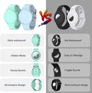 R-fun Waterproof for Air Tag Bracelets [2 Pack] Compatible with Apple Air Tag Finders with Soft Silicone,Anti Lost GPS Item Finders Case Cover,Mint Green/Light Blue by TinyTreasures Baby Boutique