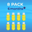Toilet Gel Stamp - 8 Packs Toilet Bowl Cleaner Gel with Automatic Click, Freshener for Toilet Maintenance, 3.4oz, 6 Month Supply (Lemon) by CozyNest Decor
