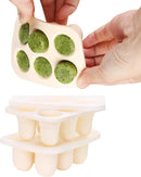 Baby Food Freezer Tray with Lid 2 Pack, Silicone Breastmilk Popsicle Mold, Baby Food Storage Container, Ice Cube Maker for Homemade Baby Meals (Carnation) by TinyTreasures Baby Boutique