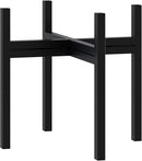 FaithLand Mid Century Plant Stand Indoor Outdoor (EXCLUDING 8" Plant Pot), Metal Planter Stand, Potted Plant Holder, Black, Hold Up to 8 Inch Planter - Upgraded Design by GreenHaven Gardens