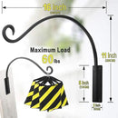Qiang Ni Heavy-Duty Plant Hanger Outdoor: 16-Inch Hanging Plant Hooks for Outside Baskets - 2 Pieces Wall Mount Plant Bracket for Bird Feeder by GreenHaven Gardens