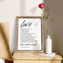 Love Wood Signs, Christian Wooden Wall Sign, Master Bedroom Signs, Inspirational Christian Gift, Home Decor, Framed Wall Plaque Sign 15 * 11.5 inches, Love is the Patient by CozyNest Decor
