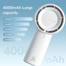 JISULIFE Portable Handheld Turbo Fan [16H Max Cooling Time], 4000mAh USB Rechargeable Personal Battery Operated Lash Small Pocket Fan with 5 Speeds for Travel/Outdoor/Vacation/Concerts - White by TinyTreasures Baby Boutique