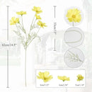IPOPU Fake Yellow Flowers Artificial Daisies 5PCS Silk Cosmos Fake Daisies Wild Flowers 24.5”Artificial Wildflowers Table Decor for Baby Shower Centerpieces Wedding Bouquet (Yellow) by CozyNest Decor