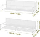 4 Pack Magnetic Spice Rack Organizer, Space Saver for Refrigerator and Microwave Oven, Metal Fridge Shelf, White by CozyNest Decor