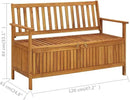 vidaXL 47.2" Patio Storage Bench, Solid Acacia Wood, Outdoor Garden Furniture with Ample Storage Space and Comfortable Seating by CozyNest Decor
