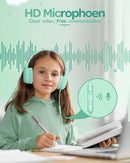 Kids Headphones for School Toddler Wired with Microphone Plug in Bulk Boys Headset Girls 3+ Year Old Green by TinyTreasures Baby Boutique