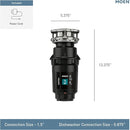 Moen Prep Series PRO 1/2 HP Continuous Feed Compact Garbage Disposal, Power Cord Included, GXP50C (Pack of 2) by CozyNest Decor