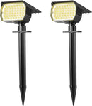 Solar Spot Lights Outdoor Waterproof IP65, 2 Pack Landscape Spotlights with 46 LEDs, 3 Modes Auto On/Off Solar Powered Flood Lights for Outside Pathway, Yard, Garden, Walkway (Warm White) by GreenHaven Gardens