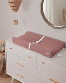Blissful Diary Muslin Baby Changing Pad with Waterproof Lining Foam, Diaper Changing Table Pad with Cover for Dressers (Dusty Pink, Rectangular) by TinyTreasures Baby Boutique