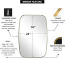 ANDY STAR Gold Oval Mirrors for Bathroom, Large 24x36’’ Brushed Gold Metal Framed Oblong Wall Mirror, Modern Brass Vanity Mirror in Stainless Steel Frame Wall Mount Horizontal or Vertical by CozyNest Decor