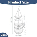 3-Tier Kitchen Wire Storage Basket Hanging Fruit Storage 2 Pack by CozyNest Decor
