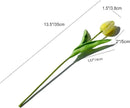 Mandy's Artificial Tulips 20 Stems Light Yellow PU Faux Flowers for Wedding Home Decor 13.5 Inch by CozyNest Decor