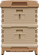 Ergo Insulated 10 Frame Bee Hive Set [NO Frames Included] (Double Deep, Tan Body Green Entrance) by GreenHaven Gardens