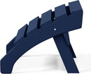 WestinTrends Dylan Outdoor Patio HDPE Adirondack Ottoman Footrest, Navy Blue by CozyNest Decor