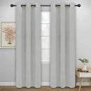 Easy-Going Blackout Curtains for Bedroom, Solid Thermal Insulated Grommet and Noise Reduction Window Drapes, Room Darkening Curtains for Living Room, 2 Panels (42x95 in, Greyish White) by CozyNest Decor