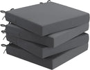 AAAAAcessories Outdoor Seat Cushions for Chairs, Waterproof, Fade-Resistant Patio Furniture Replacement Cushions, 18.5" x 16" x 3", Set of 4, Dark Gray by GreenHaven Gardens